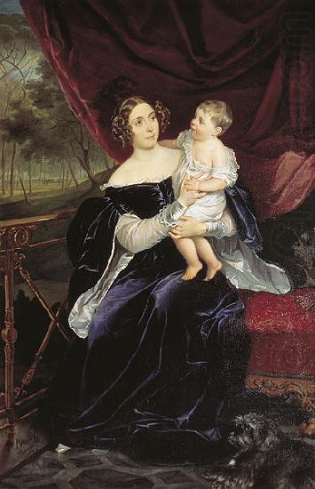 Karl Briullov Portrait of the Princess Olga Ivanovna Orlova-Davydova with her daughter Natalya Vladimirovna china oil painting image